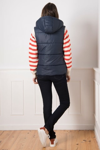 Doudoune sans manches - Blanc et bleu