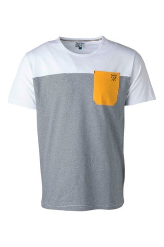 Camiseta Egaspar - Blanco, azul y amarillo