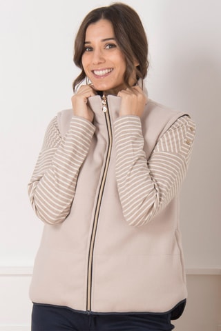 Doudoune sans manches réversible - Beige