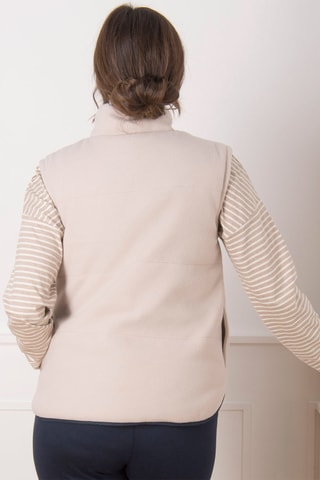 Doudoune sans manches réversible - Beige