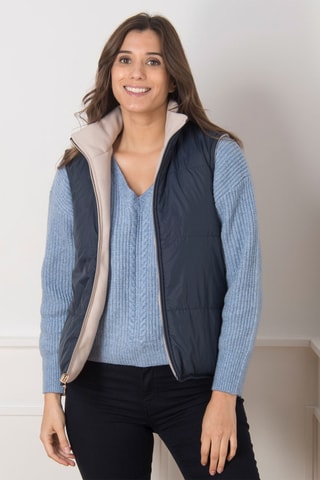 Doudoune sans manches réversible - Beige