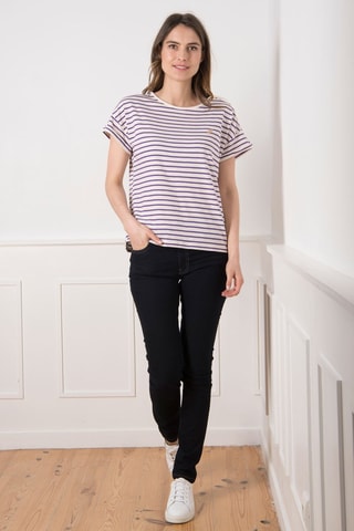 T-shirt - Blanc et violet