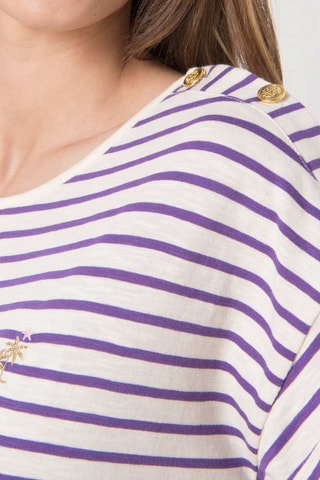 T-shirt - Blanc et violet