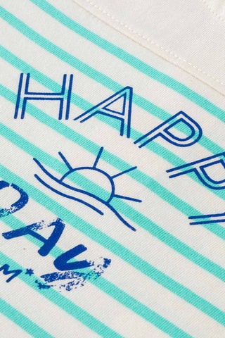 T-shirt - Wit en blauw