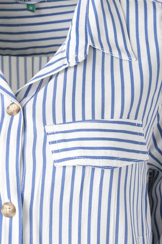 Vestido-camisa - Branco e azul