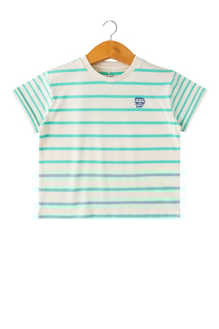 T-shirt - Wit en blauw