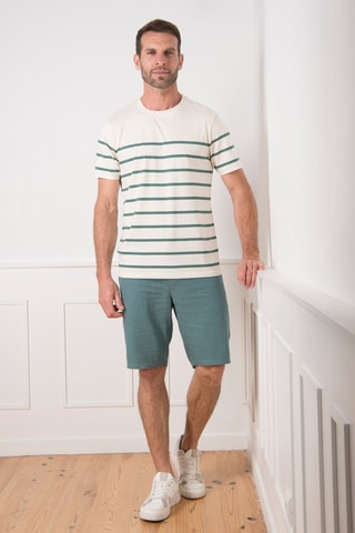 Camiseta - Blanco y verde