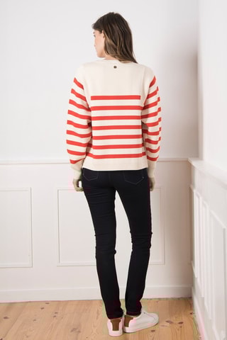 Pull - Blanc et rouge