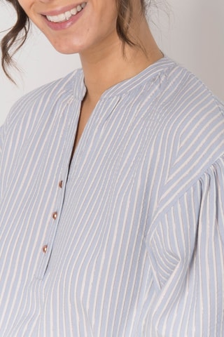 Blouse - Blanc et bleu