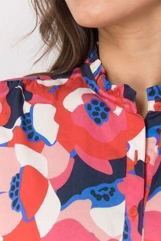 Camisa - Blanco, azul y rosa