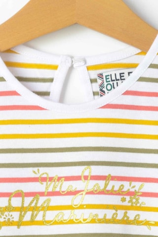 Jurk Elassia - Wit, groen en geel