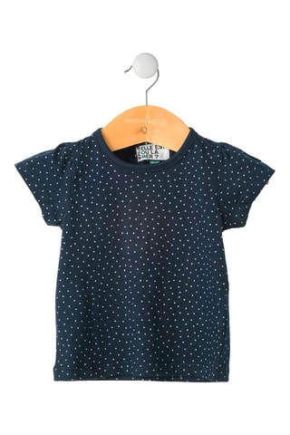 Robe salopette en jean et t-shirt Ezouli - Blanc, bleu et jaune