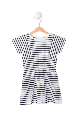 Jurk Pinil - Wit en blauw