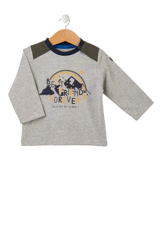 T-shirt - Blauw, groen en grijs