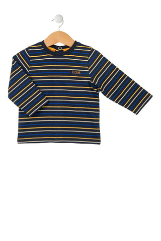 T-shirt - Blauw en geel