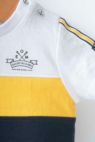 T-shirt Batony - Wit en blauw