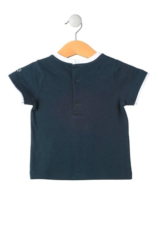 T-shirt Ezafio - Wit en blauw