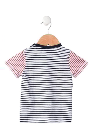 T-shirt Ayjo - Wit, rood en blauw