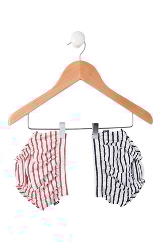 2 bloomers Eblou - Blanc, rouge et bleu