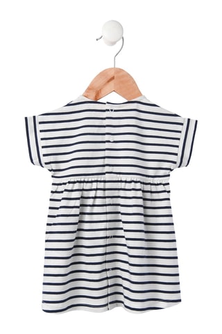 Robe - Blanc, bleu et rose