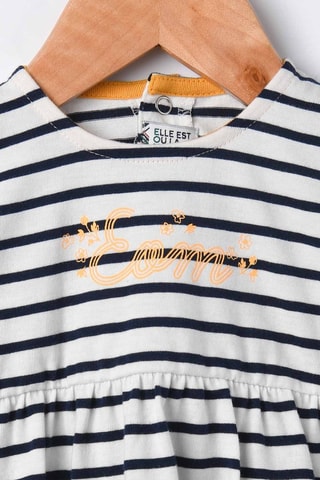 Robe - Blanc, bleu et rose