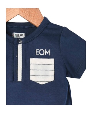 T-shirt en Short - Wit en blauw