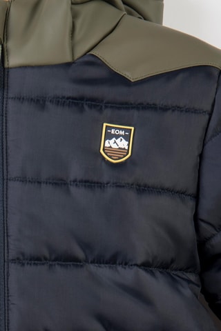 Gewatteerde Jas met Capuchon - Blauw