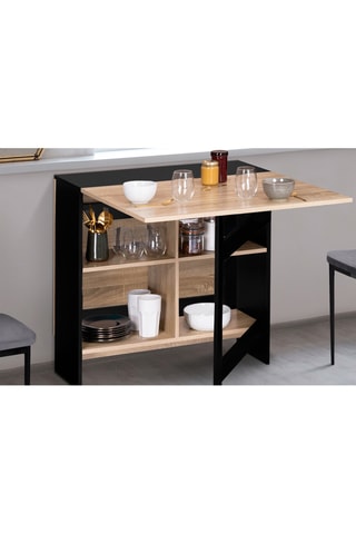 Table console pliable Edi - 80 x 33,5/150 x 75 cm