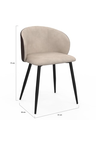 2 sedie Léona - 71 x 53 x 51 cm