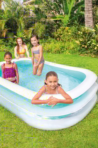 Piscina hinchable - Blanco - Desde 6 años - 262 x 175 x 56 cm