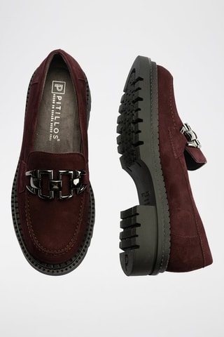 Mocassini in pelle scamosciata - Rosso