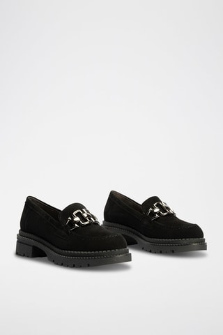 Mocassini in pelle scamosciata - Nero