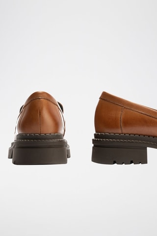 Mocassini in pelle nappa - Marrone