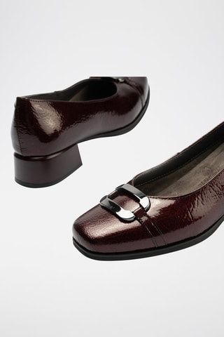 Décolleté in pelle verniciata - Rosso