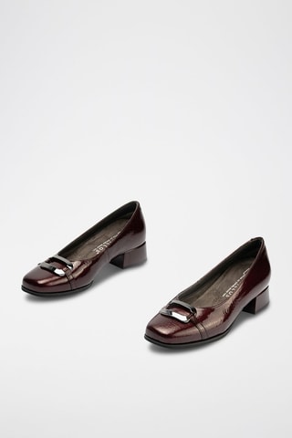 Décolleté in pelle verniciata - Rosso