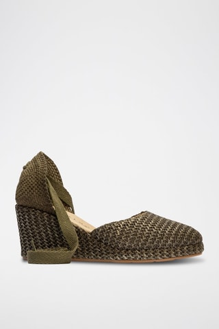 Espadrillas con zeppa - Verde