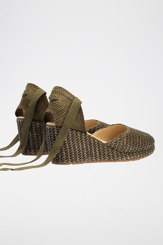Espadrillas con zeppa - Verde