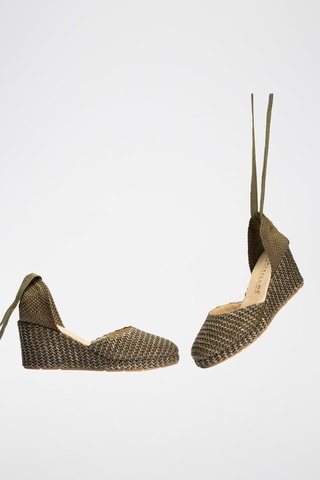 Espadrillas con zeppa - Verde