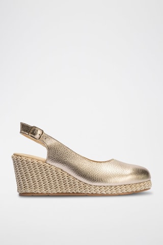 Espadrillas con zeppa - Dorato