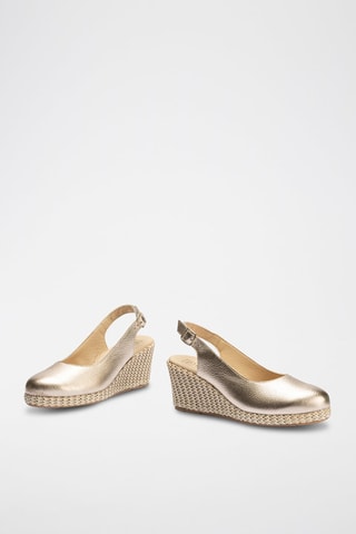 Espadrillas con zeppa - Dorato