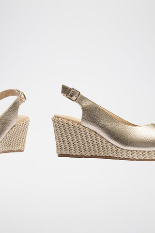 Espadrillas con zeppa - Dorato