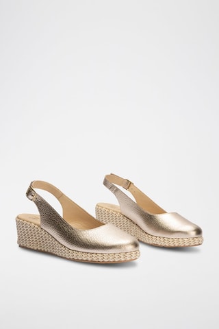 Espadrillas con zeppa - Dorato