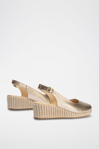 Espadrillas con zeppa - Dorato