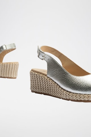 Espadrillas con zeppa - Argentato