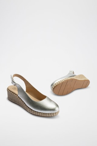 Espadrillas con zeppa - Argentato