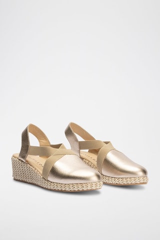 Espadrillas con zeppa - Dorato
