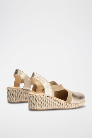 Espadrillas con zeppa - Dorato