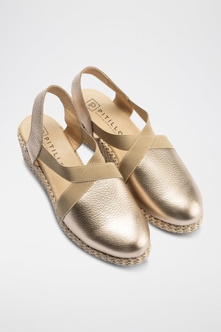 Espadrillas con zeppa - Dorato