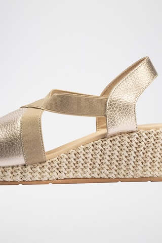 Espadrillas con zeppa - Dorato