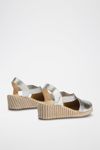 Espadrillas con zeppa - Argentato